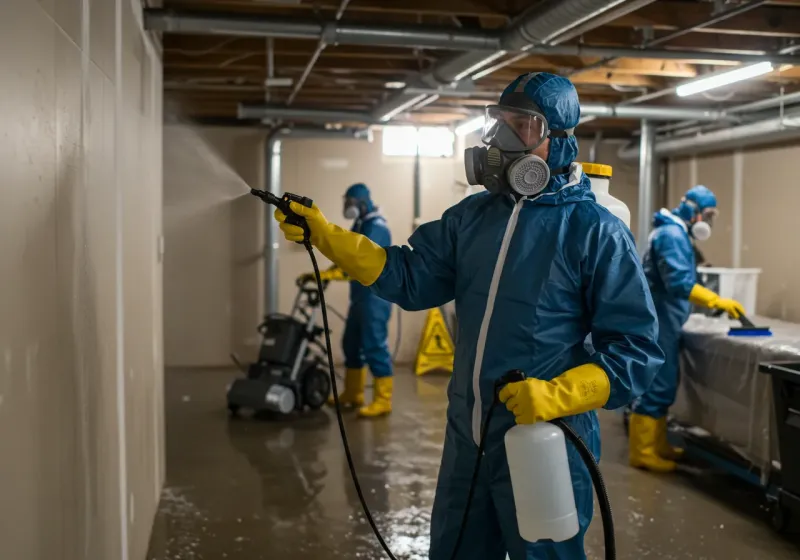 Basement Sanitization and Antimicrobial Treatment process in Midland, NC